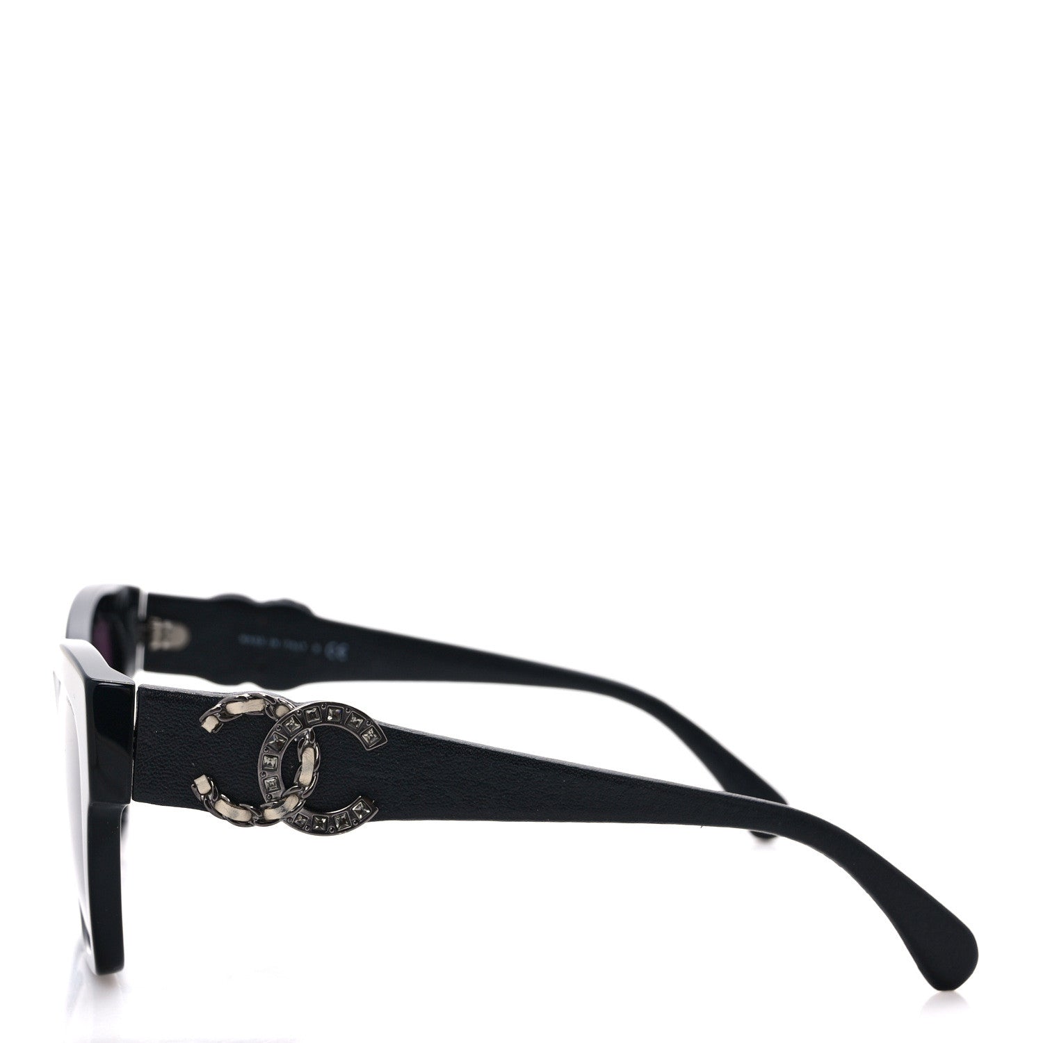 Chanel Acetate Square Cat Eye CC Sunglasses 5456-Q-B Black 3 of 7