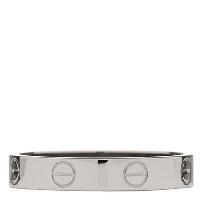 Cartier 18K White Gold 3.5mm LOVE Wedding Band Ring 57 8 3 of 5