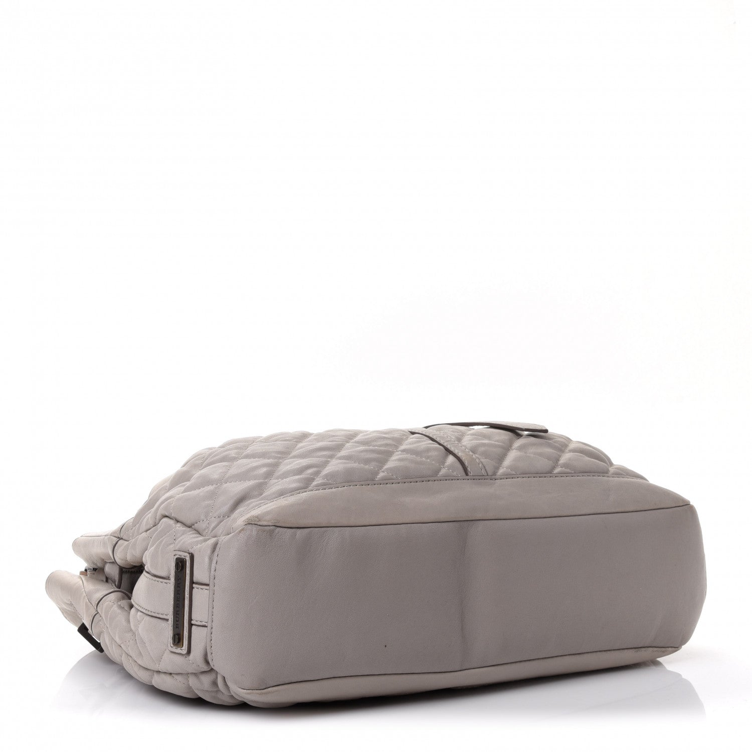 Burberry Lambskin Quilted Medium Enmore Hobo Grey 3 of 4