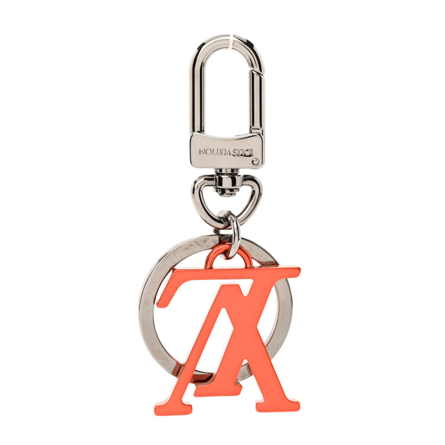 Metal Enamel Upside Down Bag Charm Key Holder Coral