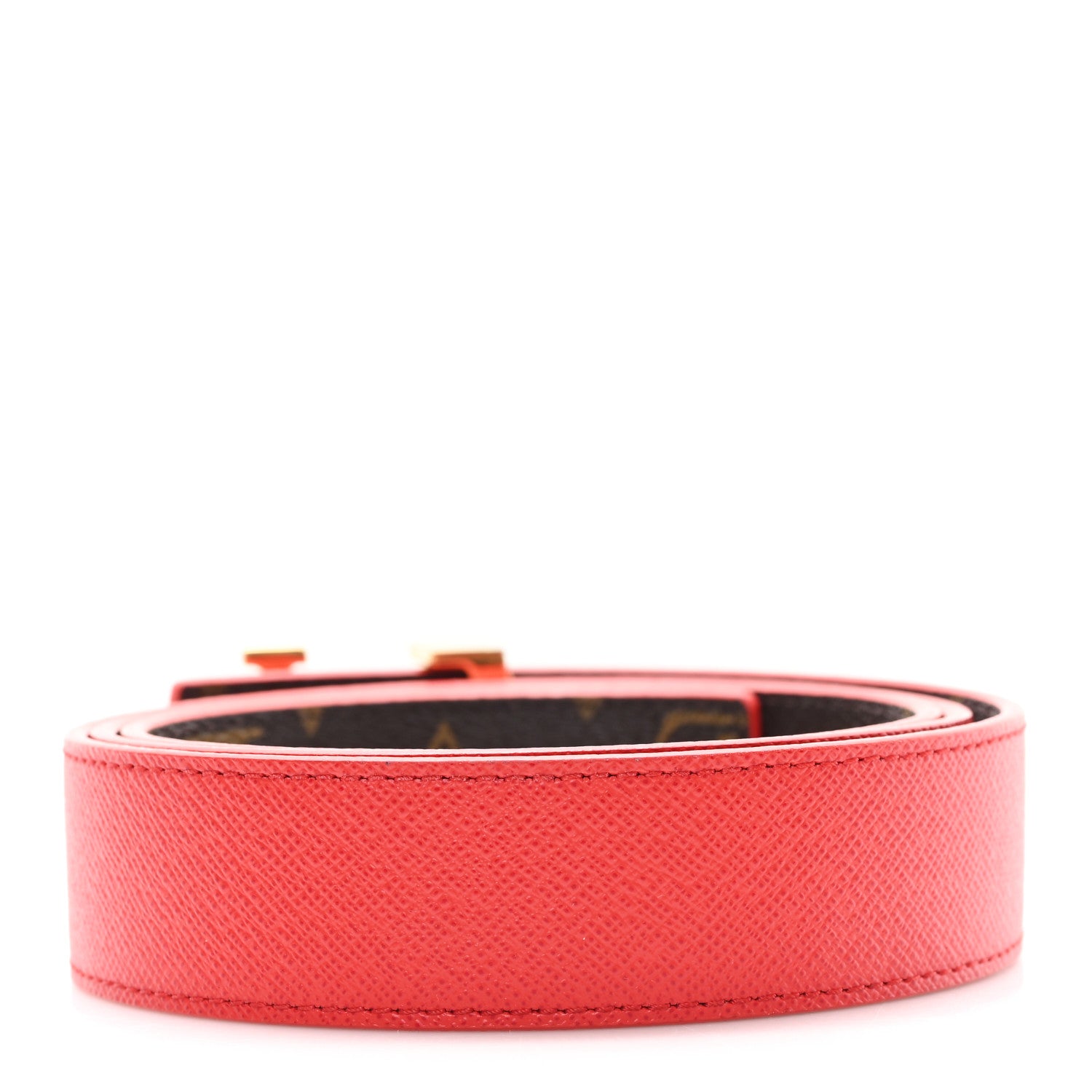 Louis Vuitton Monogram 30mm LV Initiales Reversible Belt 90 36 Coquelicot 2 of 5