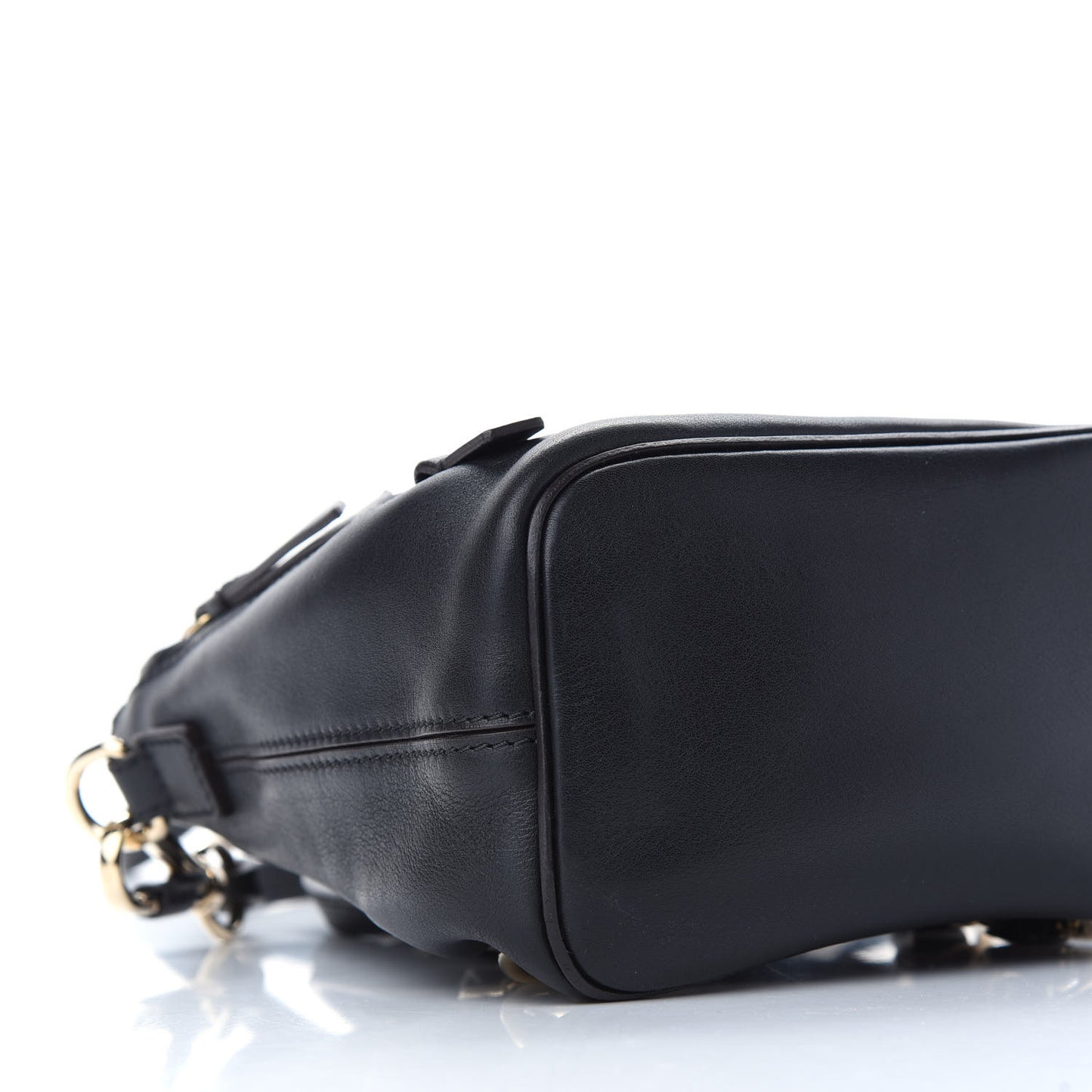 Suede Calfskin Mini Faye Backpack Black