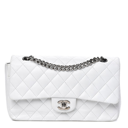 Chanel Lambskin Quilted Medium Single Flap White 1 of 12
