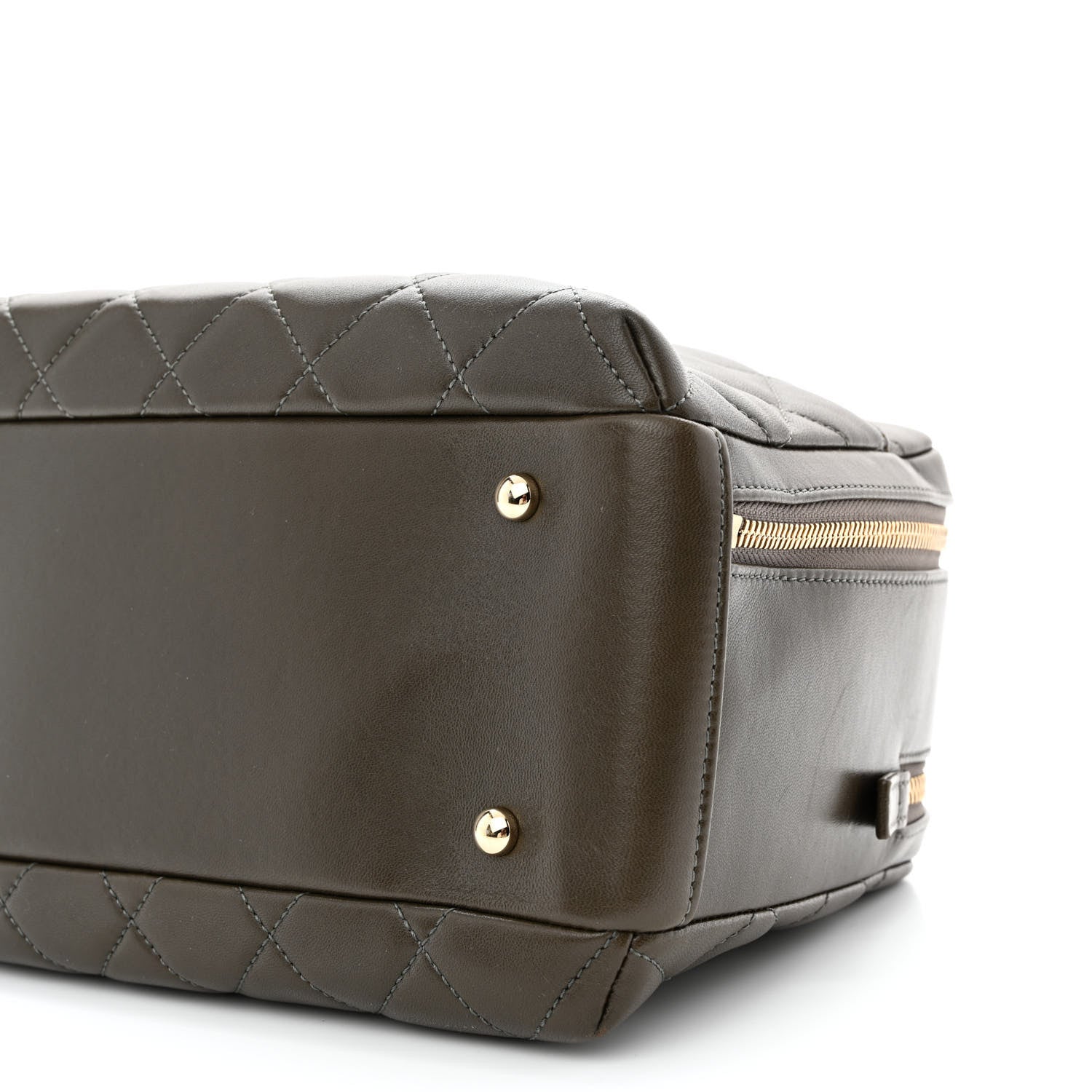 Chanel Lambskin Quilted Medium Trendy CC Bowling Bag Dark Khaki 11 of 11