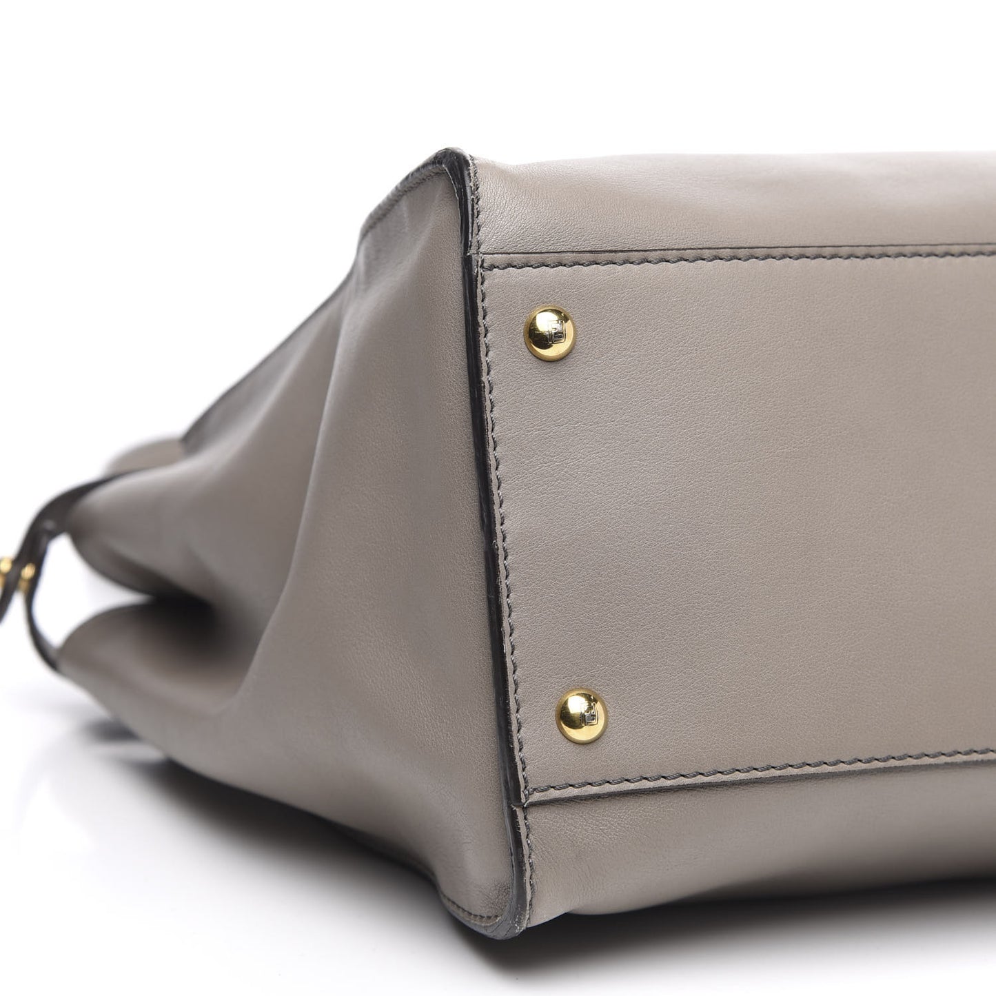 Vitello Seta Suede Plexiglass Tortoise Large Peekaboo Iconic Satchel Asfalto Marrone