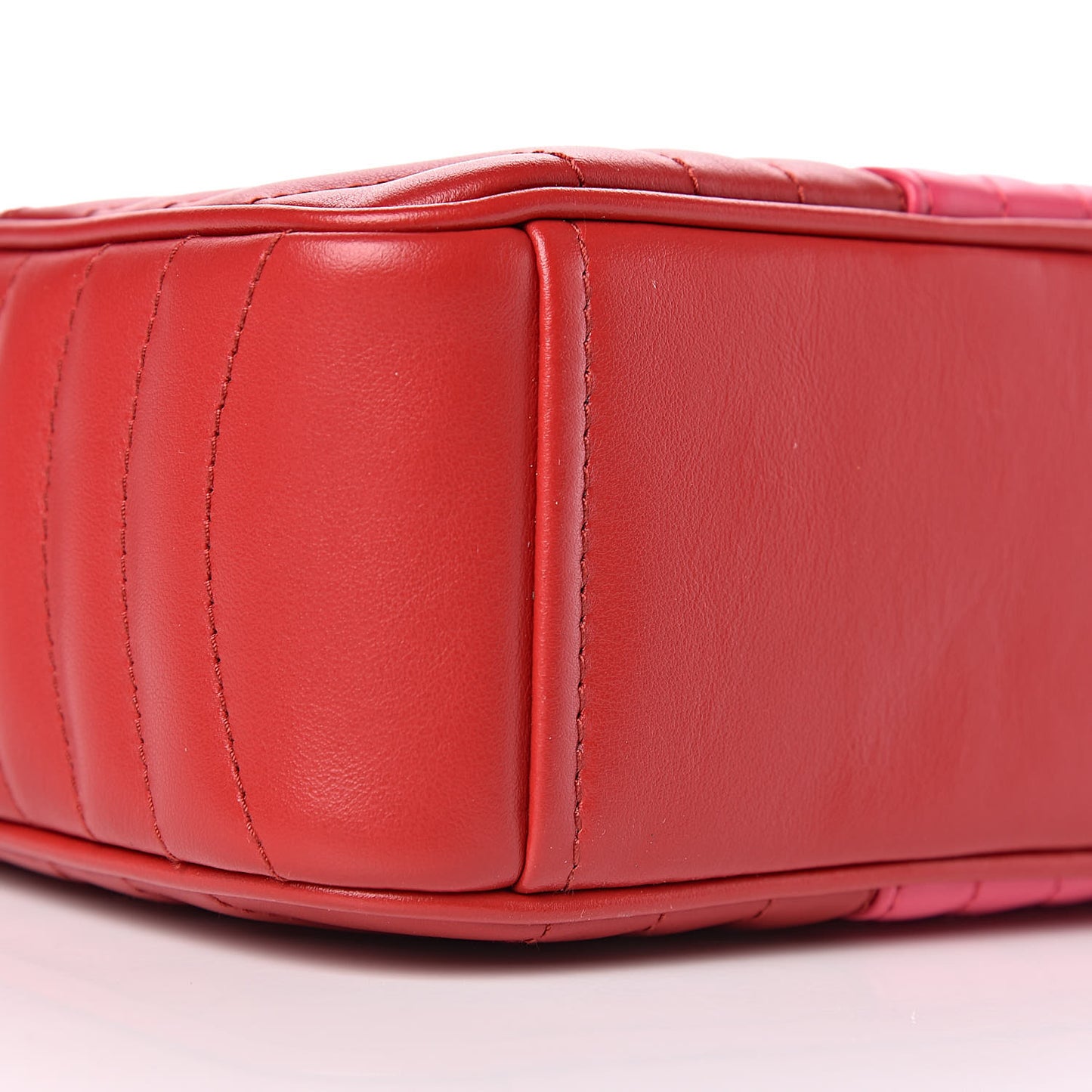 Soft Calfskin Diagramme Crossbody Bag Fuoco Magenta