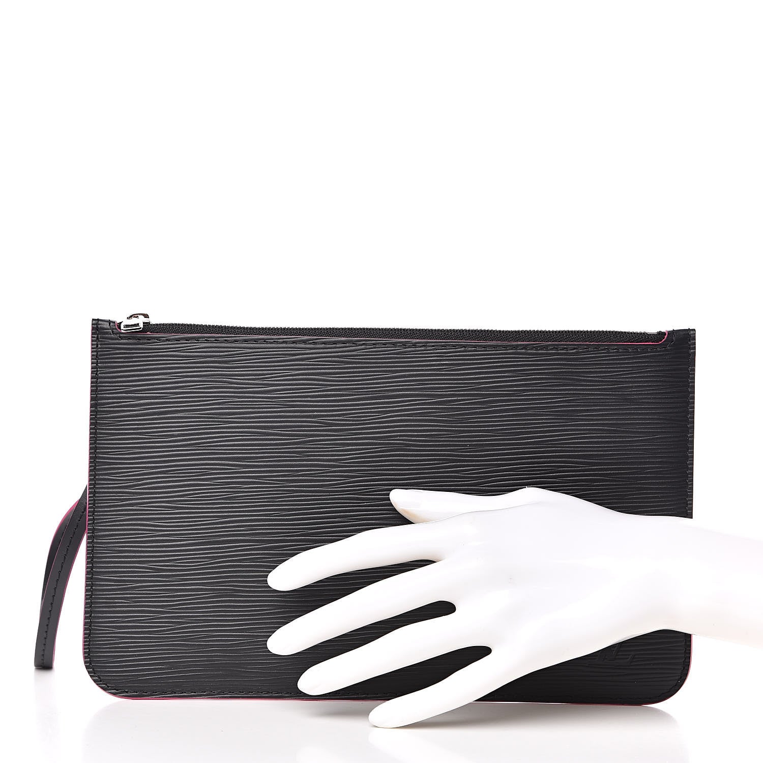 Louis Vuitton Epi Neverfull Pochette MM GM Black Hot Pink 2 of 10