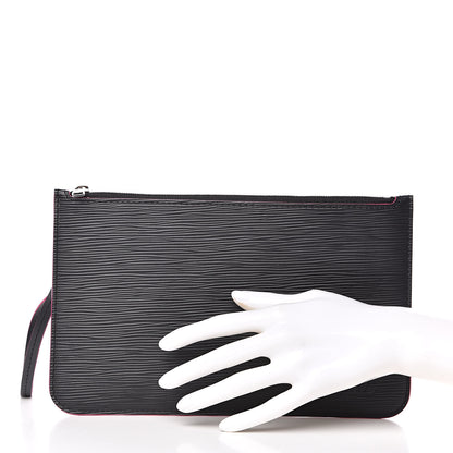 Louis Vuitton Epi Neverfull Pochette MM GM Black Hot Pink 2 of 10