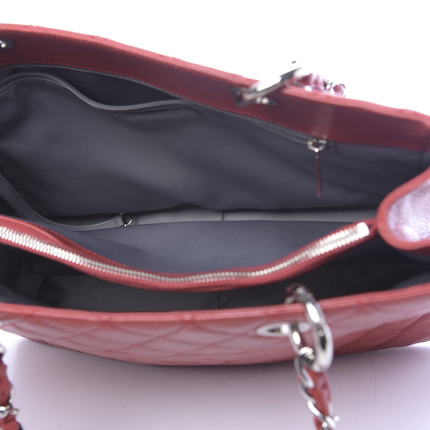 Caviar Quilted Grand Shopping Tote GST Red