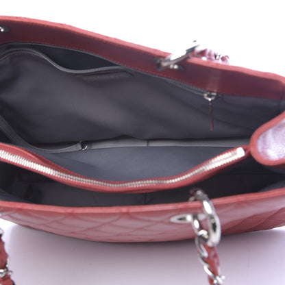 Chanel Caviar Quilted Grand Shopping Tote GST Red 5 of 11