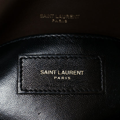 Saint Laurent Suede Matelasse Chevron Monogram Medium College Bag Bark Brown 12 of 21