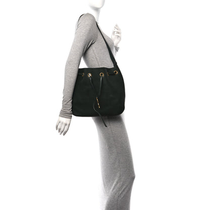 Saint Laurent Calfskin Medium Paris VII Flat Hobo New Vert Fonce 2 of 11