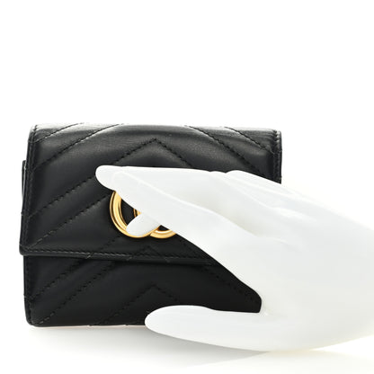 Gucci Calfskin Matelasse GG Marmont Wallet Black 2 of 6