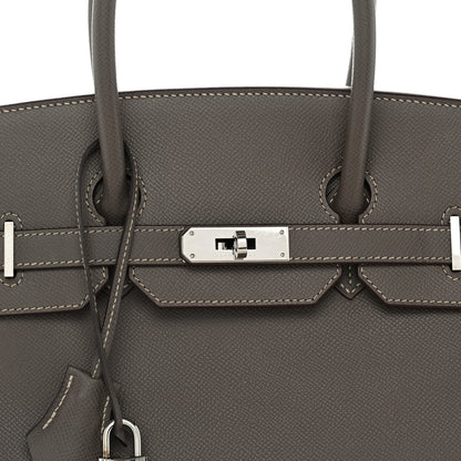Hermes Epsom Candy Birkin 35 Etain Bleu Thalassa 8 of 12