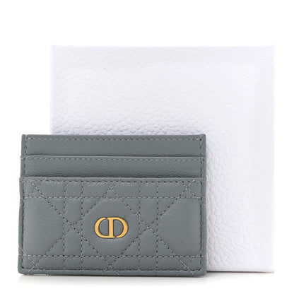 Christian Dior Supple Calfskin Cannage Caro Five-Slot Card Holder Cloud Blue 10 of 10