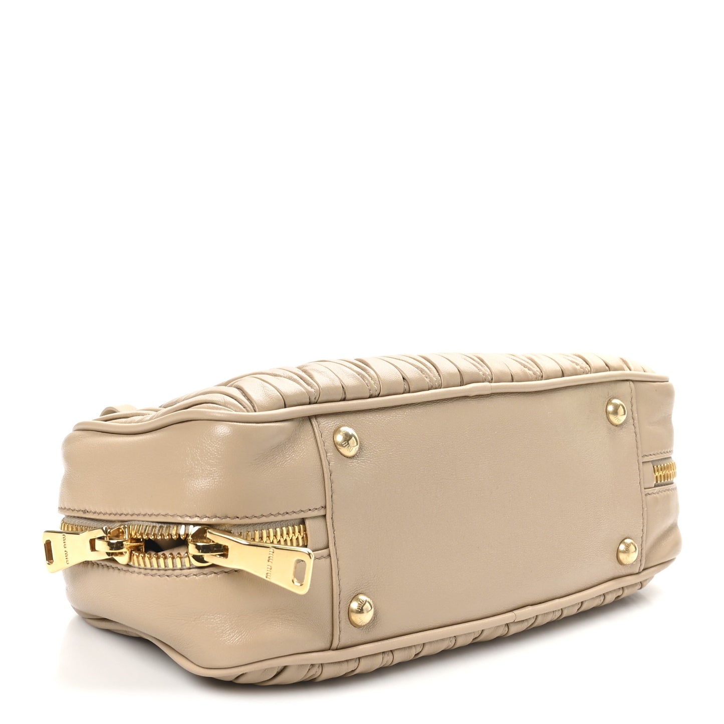 Nappa Matelasse Large Arcadie Top Handle Bag Sabbia