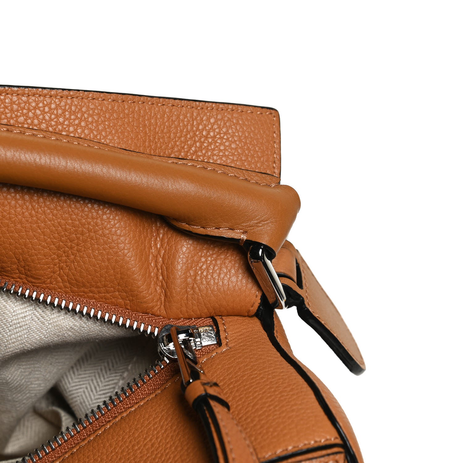 Loewe Calfskin Medium Puzzle Bag Tan Soft White 14 of 15
