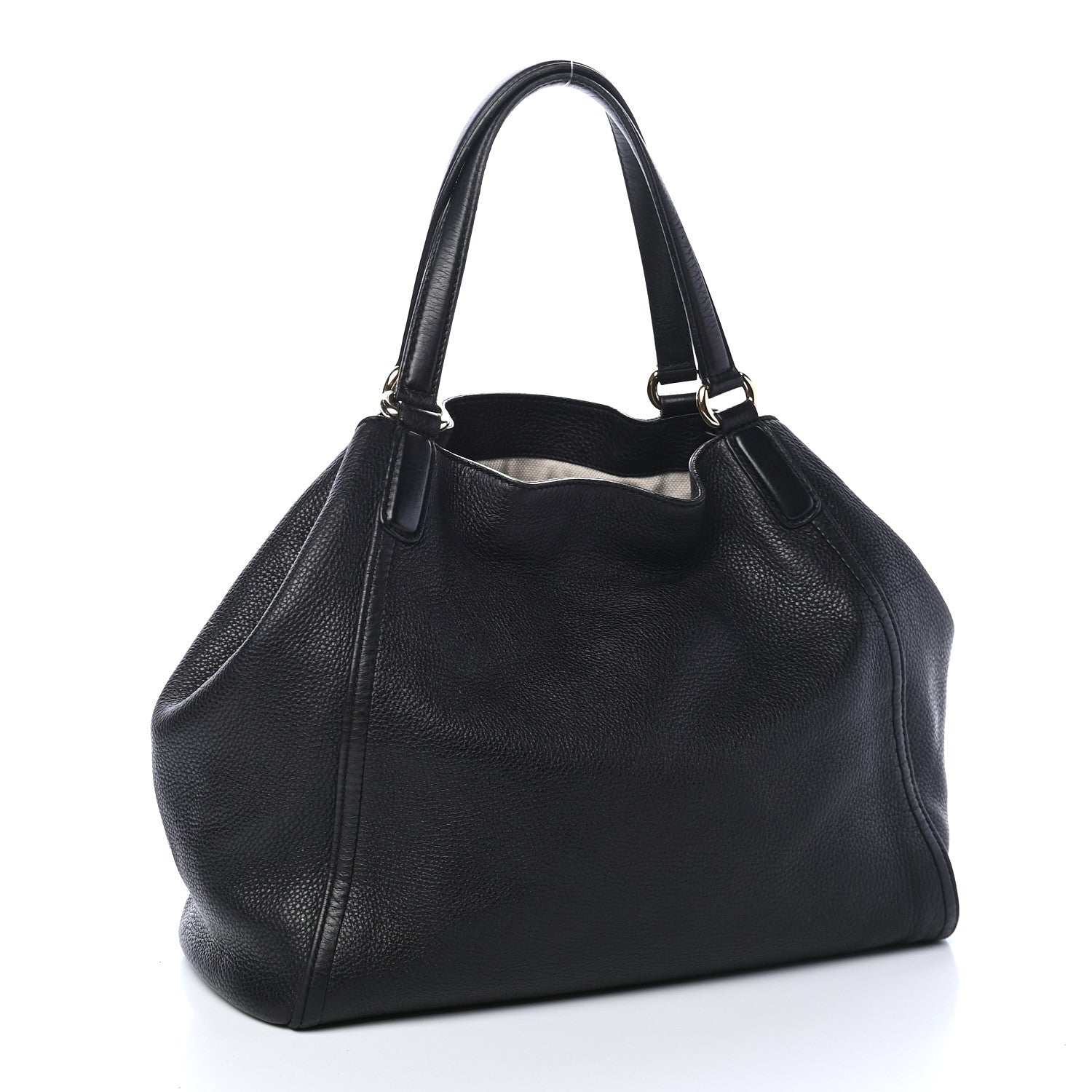 Gucci Pebbled Calfskin Medium Soho Shoulder Bag Black 2 of 11
