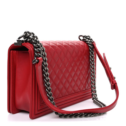 Chanel Lambskin Quilted New Medium Boy Flap Red 3 of 10