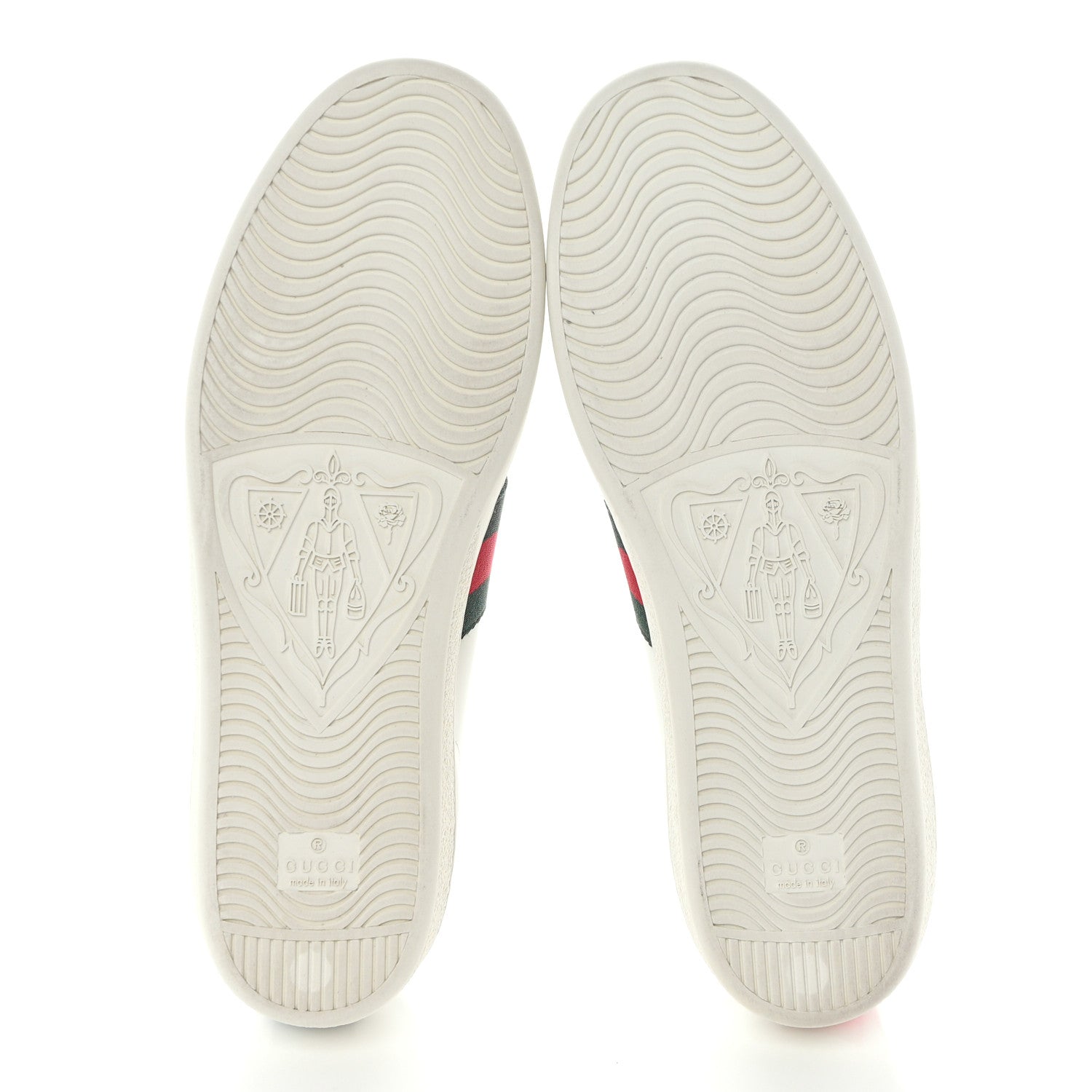 Gucci Calfskin Ayers Bee Embroidered Womens Ace Sneakers 41 White Green 5 of 10