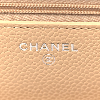 Chanel Caviar Quilted Wallet On Chain WOC Beige 5 of 11