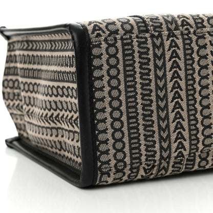 Marc Jacobs Cotton Jacquard Monogram Medium The Traveler Tote Bag Beige Multicolor 9 of 14