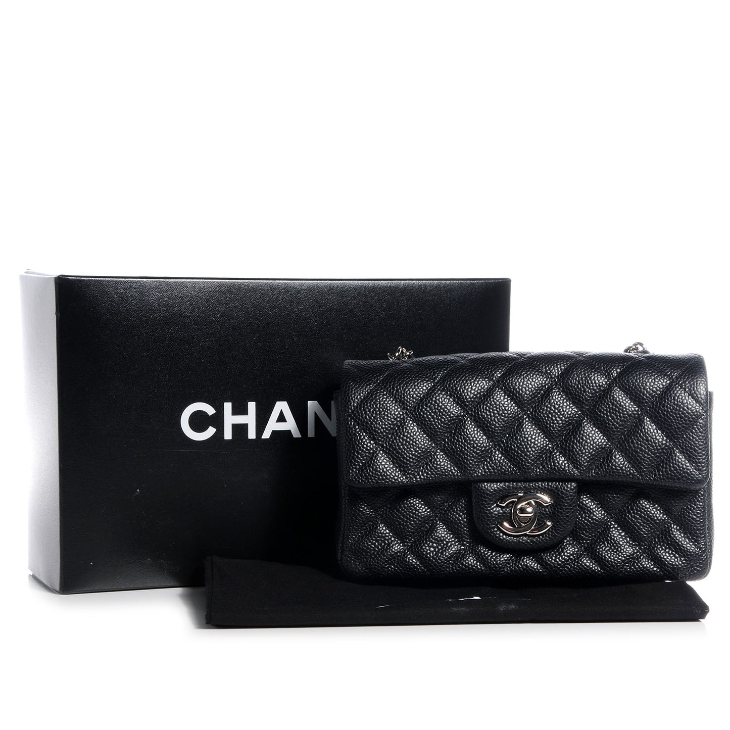 Caviar Quilted Mini Flap Bag Black