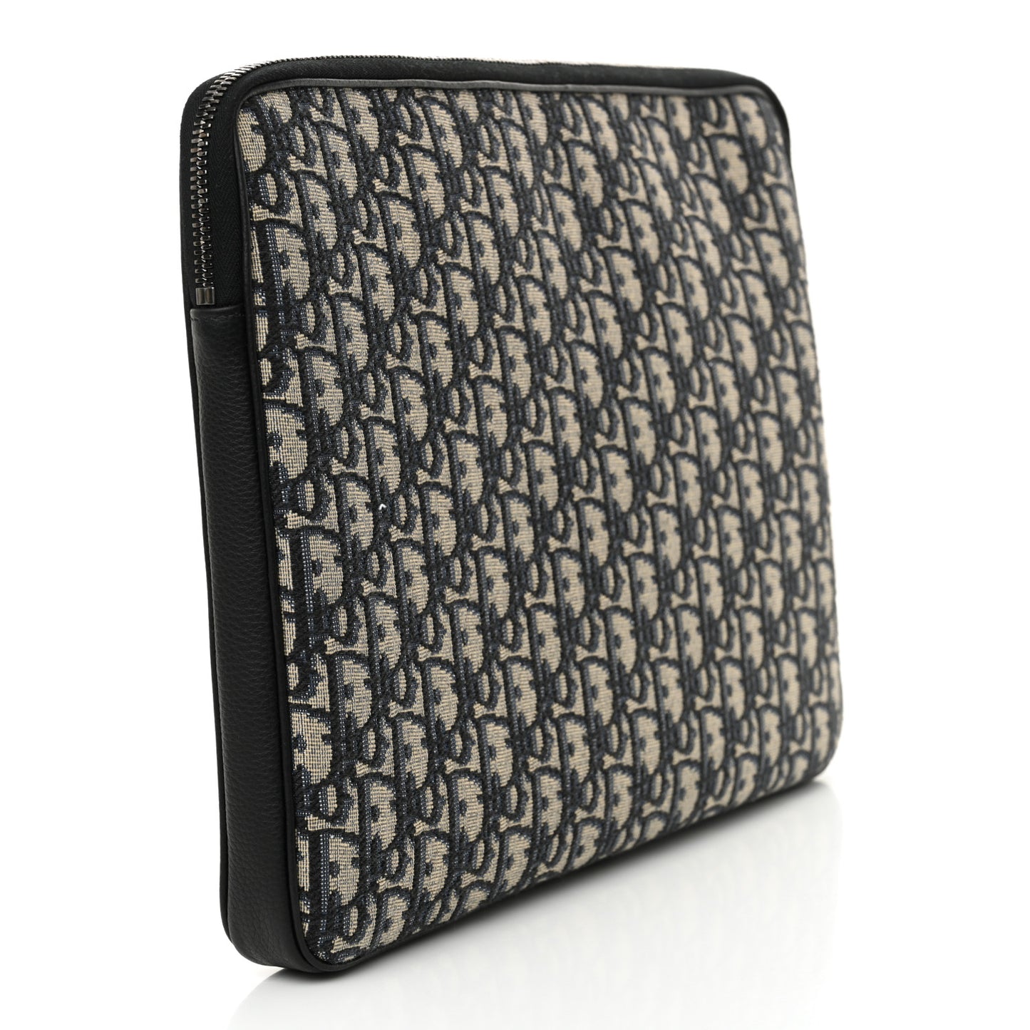 Oblique Grained Calfskin Laptop Case Blue Multicolor