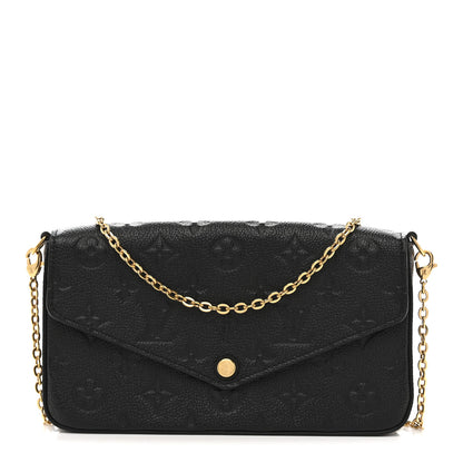 Louis Vuitton Empreinte Pochette Felicie Chain Wallet Black 1 of 13
