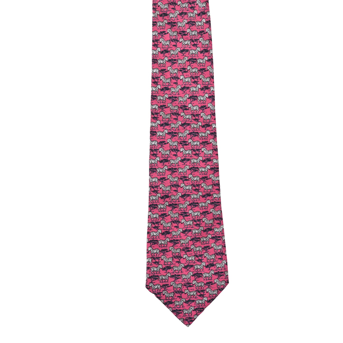 Silk Printed Mens Zebra Neck Tie