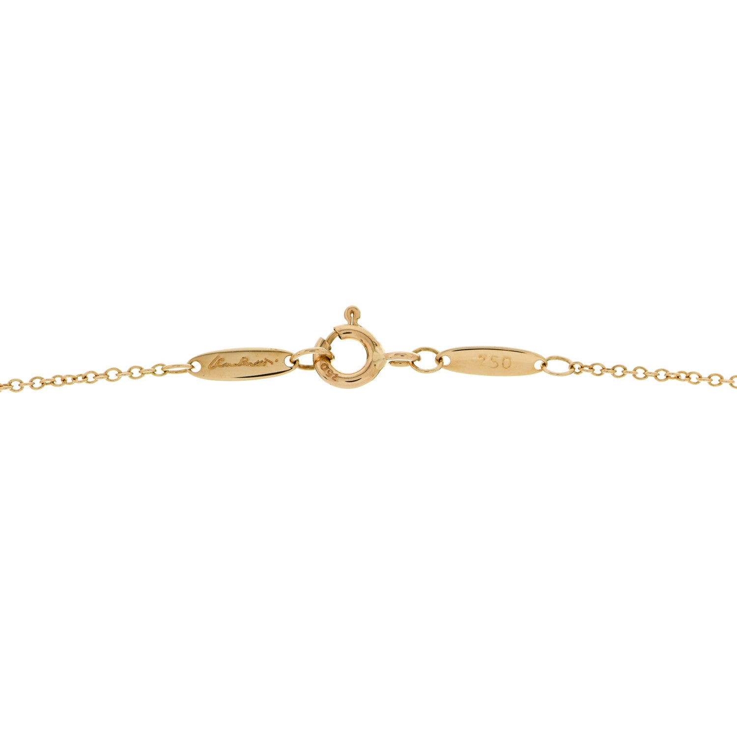 Tiffany 18K Yellow Gold 12mm Elsa Peretti Cross Pendant Necklace 5 of 5