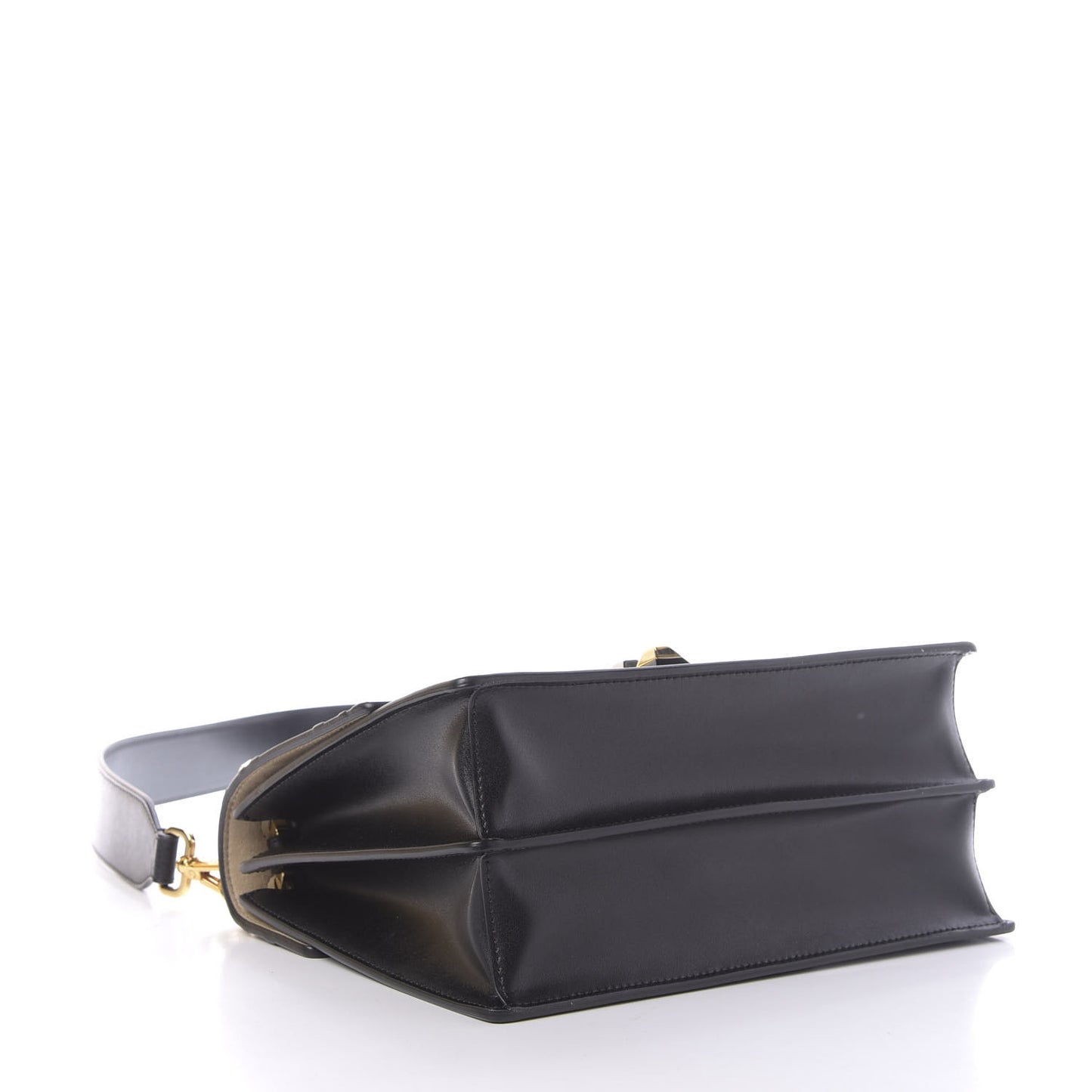 Vitello Liberty Bi-Color FF 1974 Embossed Kan I Shoulder Bag Black Maya