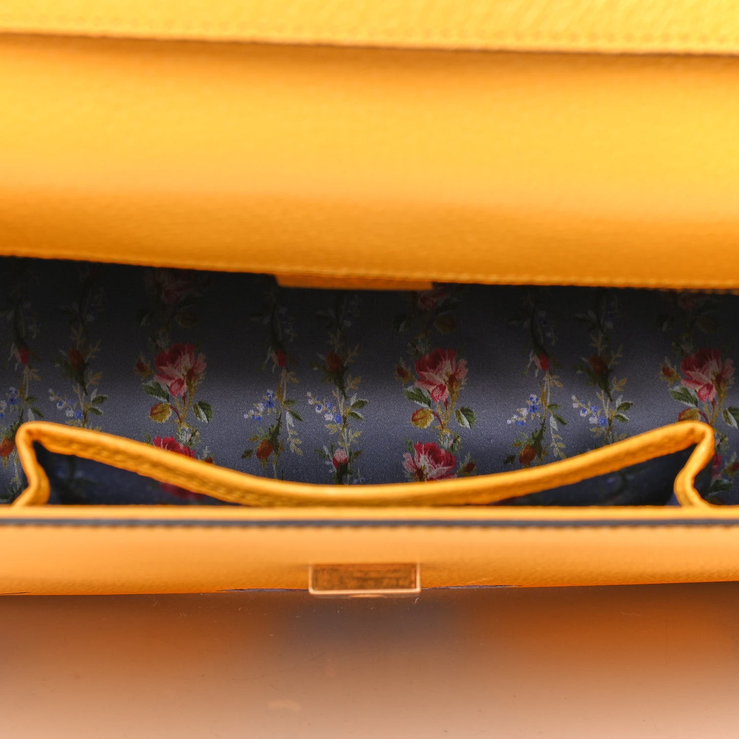 Textured Calfskin Bamboo Web Medium Falena Moth Top Handle Bag Crop