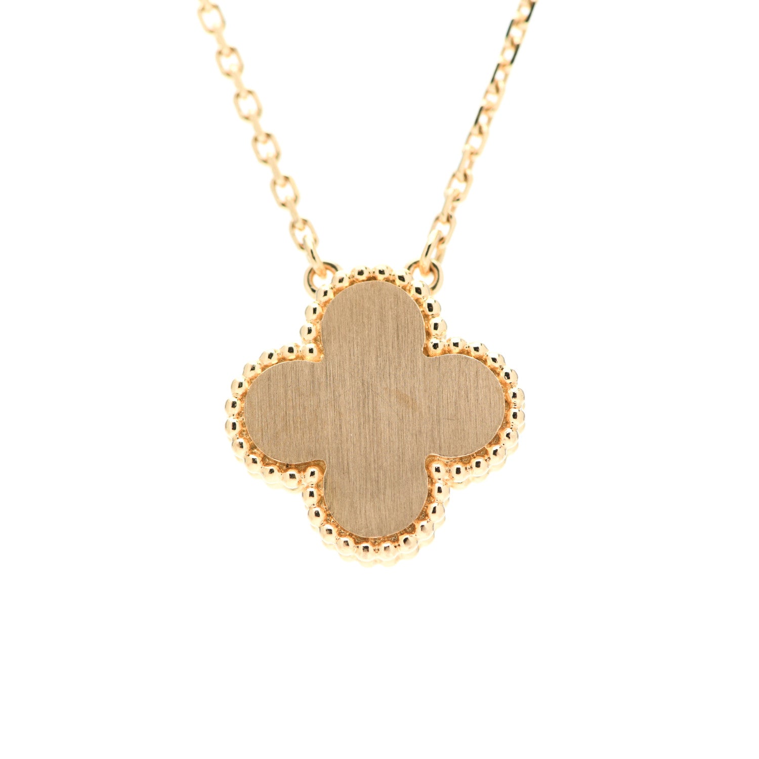 Van Cleef & Arpels 18K Yellow Gold Diamond Malachite Vintage Alhambra Pendant Necklace 7 of 8