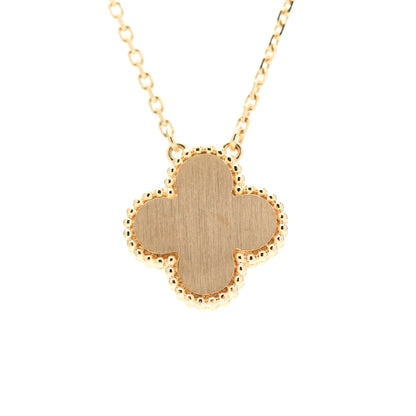 Van Cleef & Arpels 18K Yellow Gold Diamond Malachite Vintage Alhambra Pendant Necklace 7 of 8