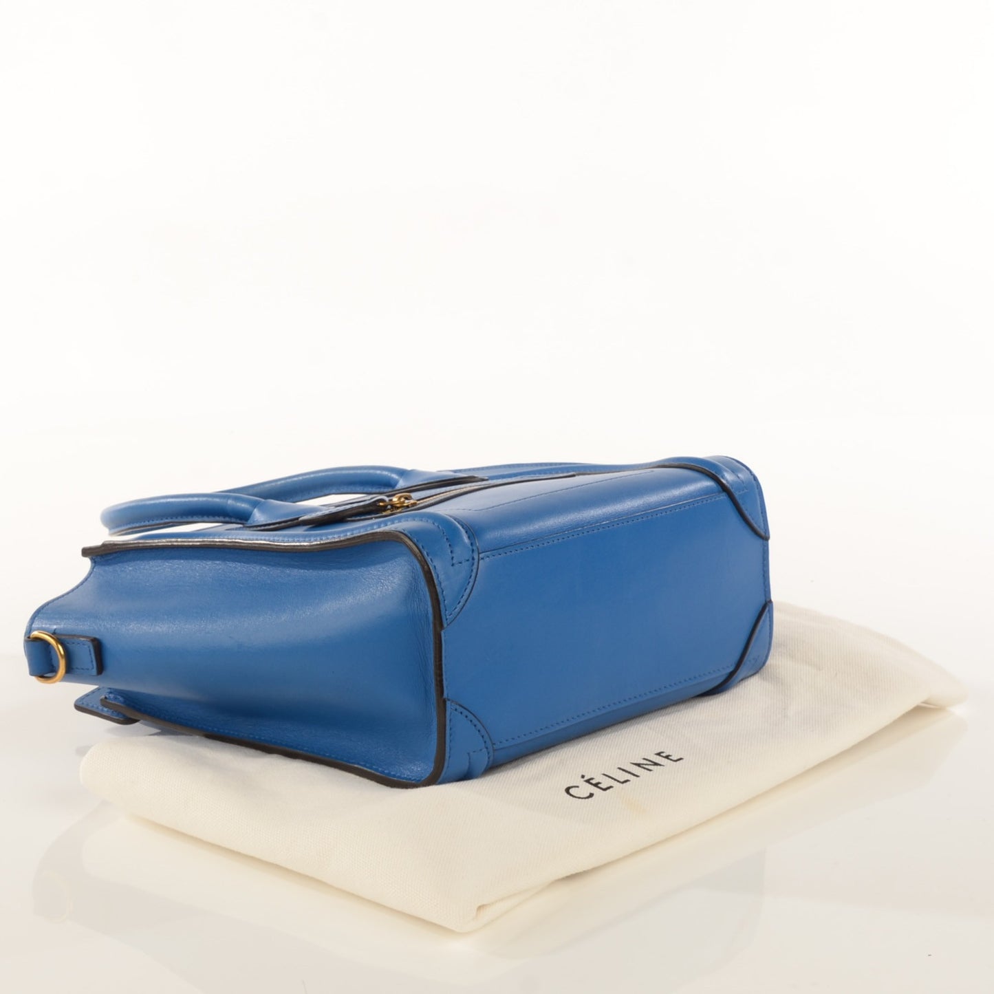 Palmelato Calfskin Nano Luggage Electric Blue
