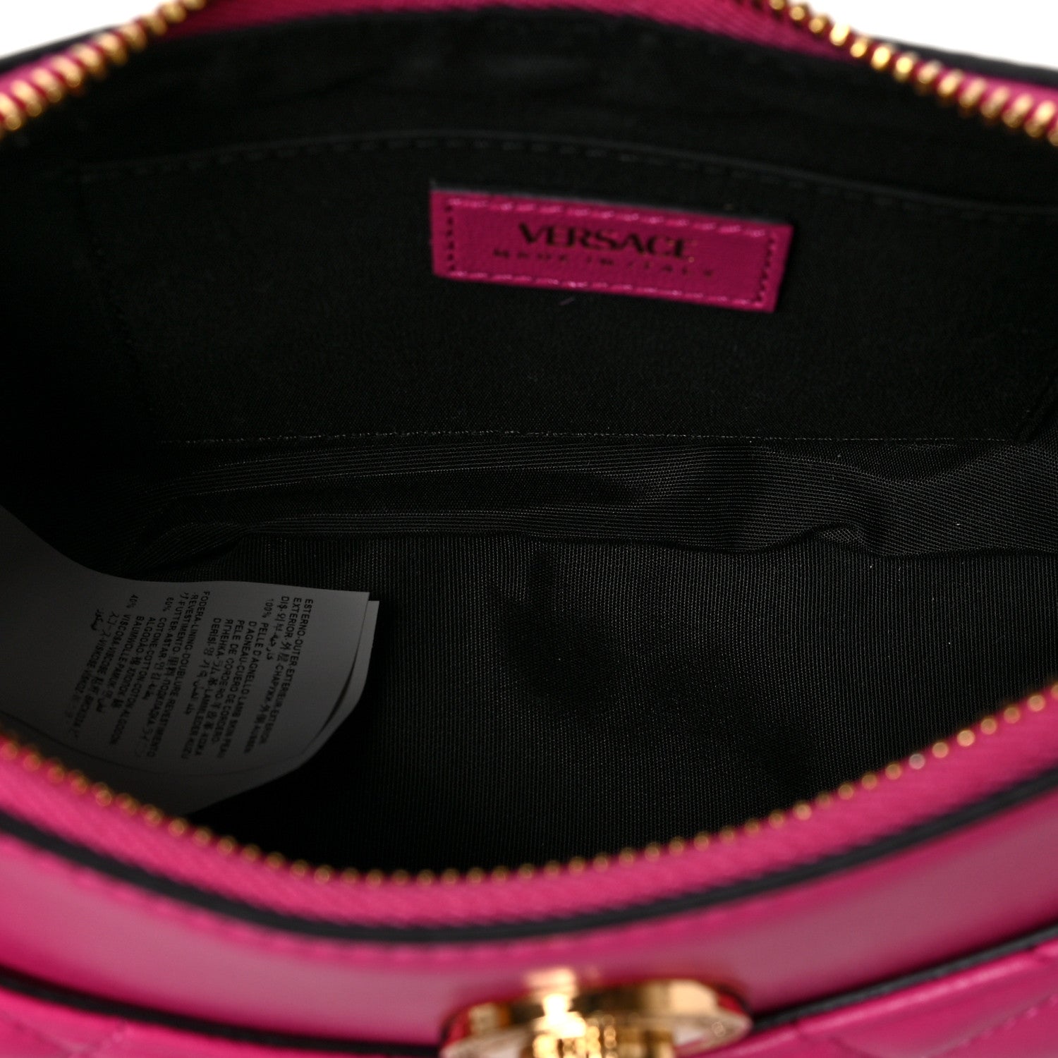 Versace Nappa Quilted Medusa Shoulder Bag Fuchsia 5 of 8