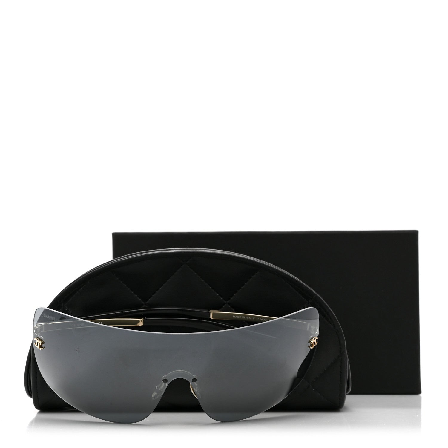 Chanel Frameless Shield Sunglasses 71433 Black 8 of 8