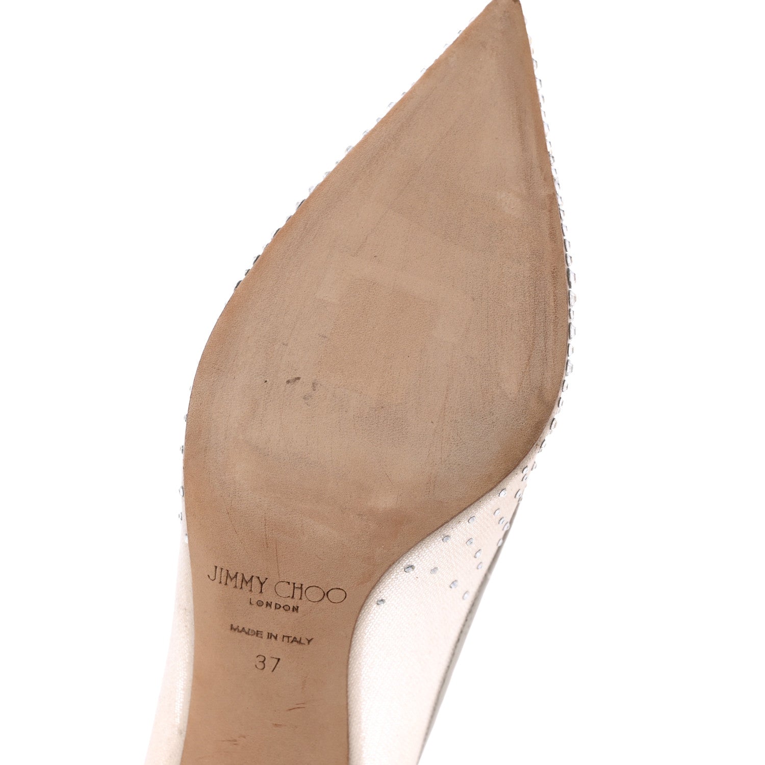 Jimmy Choo Calfskin Mesh Crystal Love 85 Pumps 37 12 of 14
