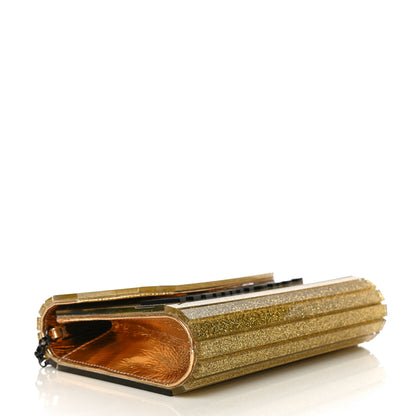 Jimmy Choo Acrylic Glitter I Want Choo Candy Clutch Gold 4 of 11