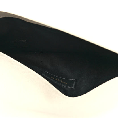 Saint Laurent Grain De Poudre Uptown Pouch Blanc Vintage 5 of 9