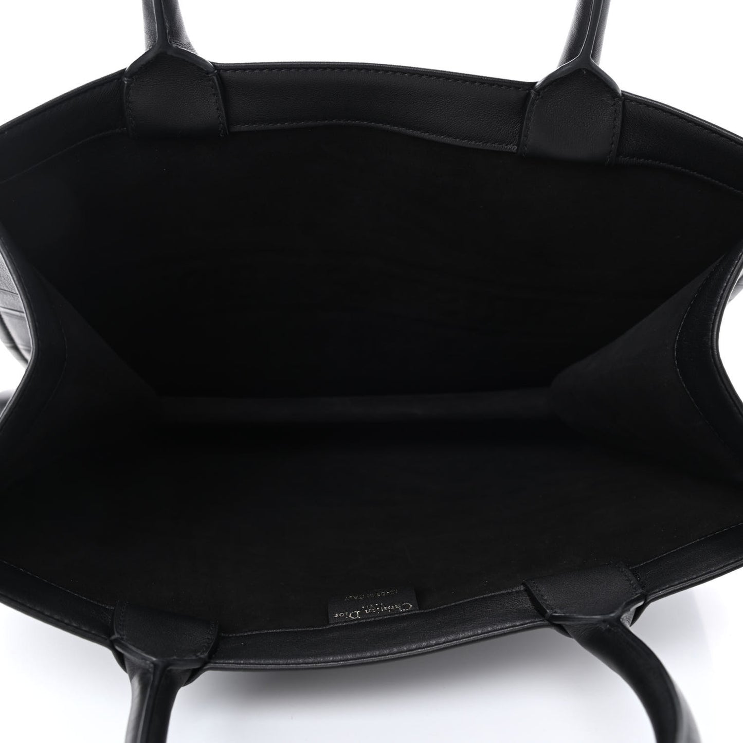 Calfskin Embossed Medium Book Tote Black