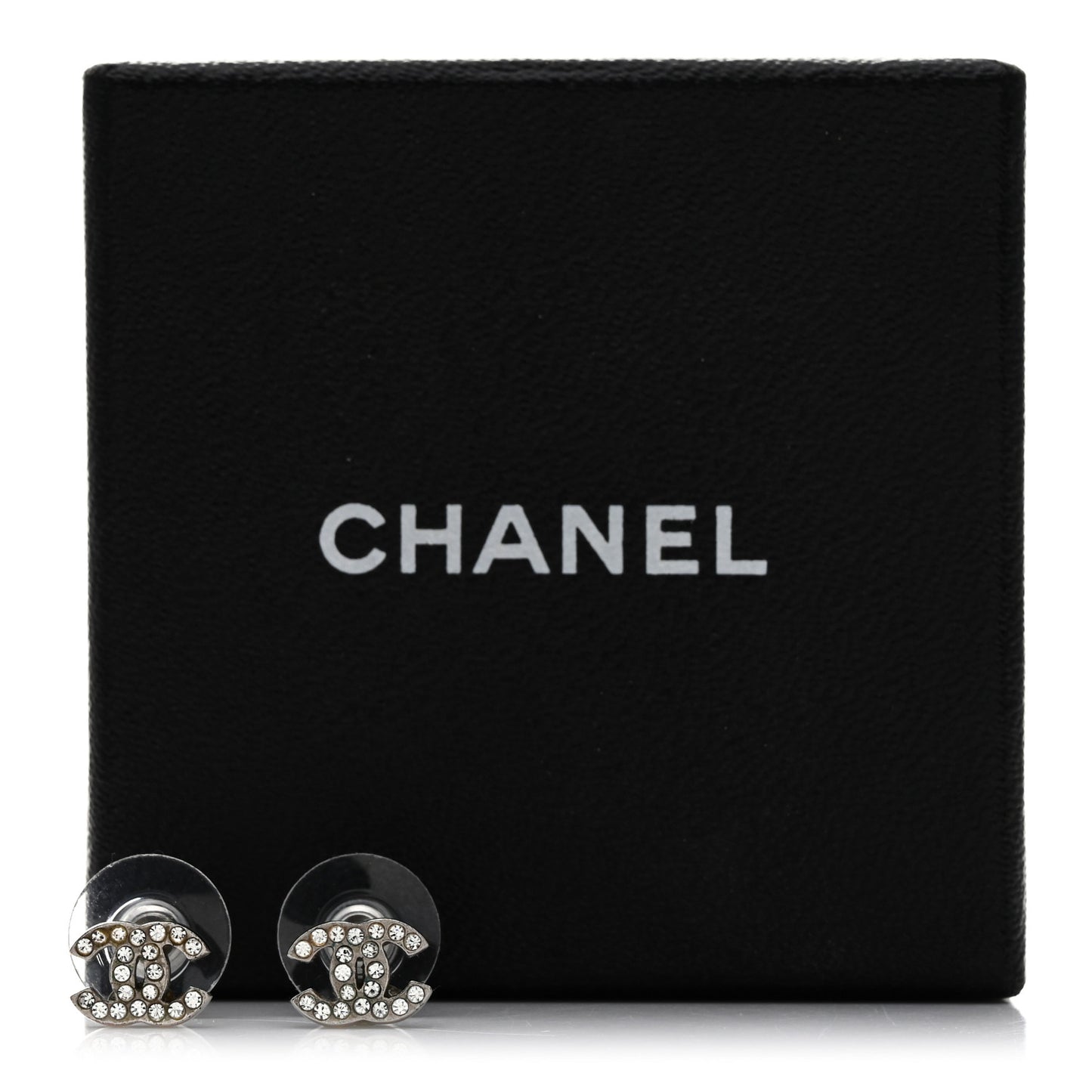Crystal Mini CC Earrings Silver