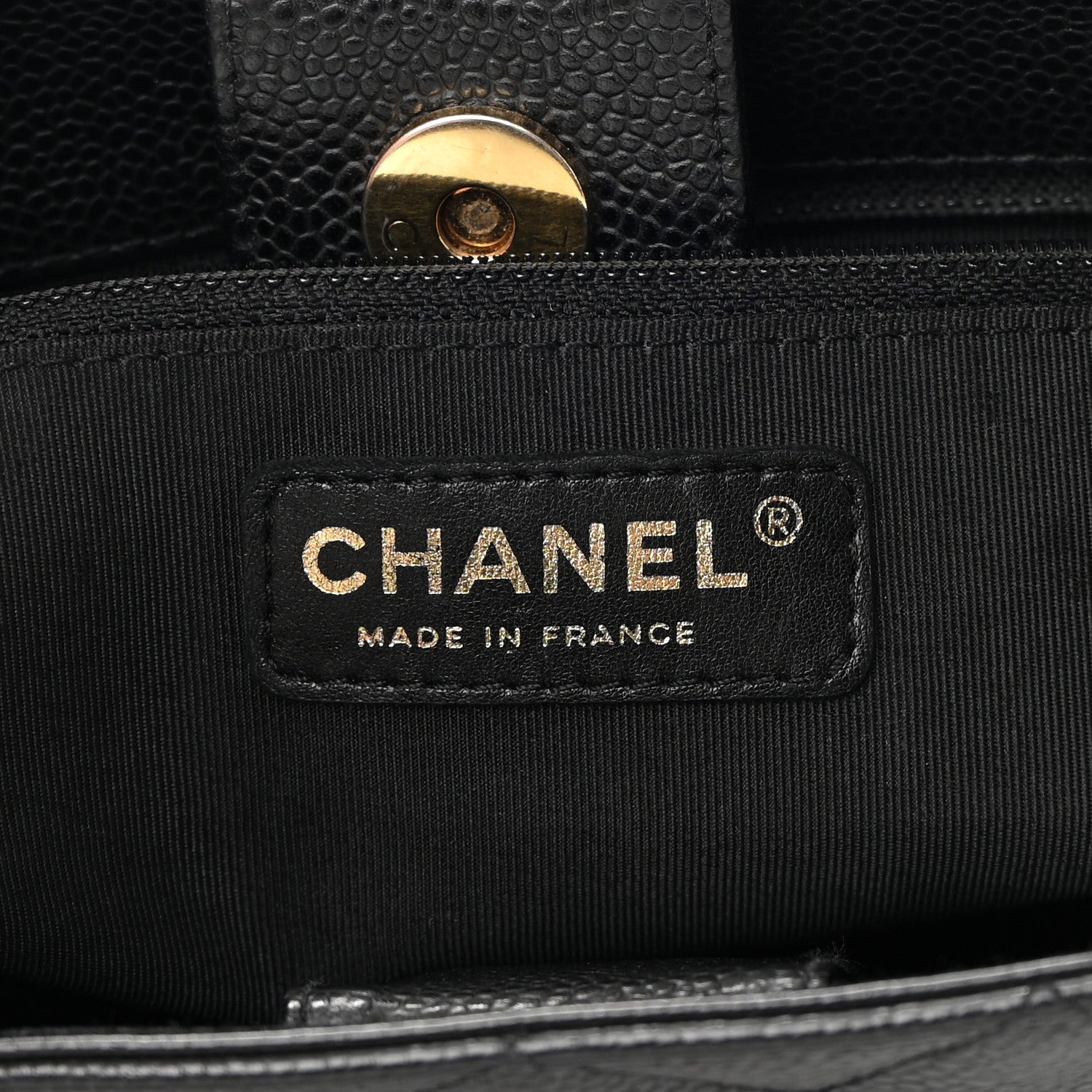 Chanel Caviar Quilted Petit Shopping Tote PST Black 6 of 14