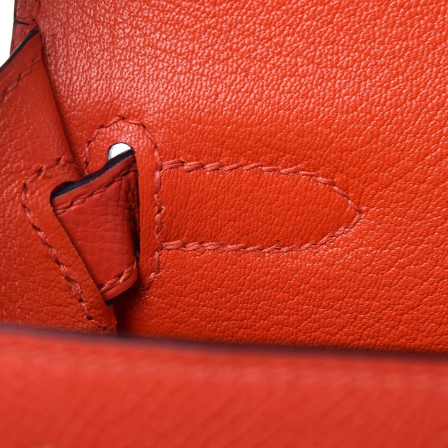 Hermes Epsom Sombrero Chevre Mysore Lettre M Kelly Sellier 28 Capucine Bleu Obscure Ambre 12 of 38