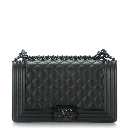Chanel Caviar Quilted Medium Boy Flap So Black 1 of 7