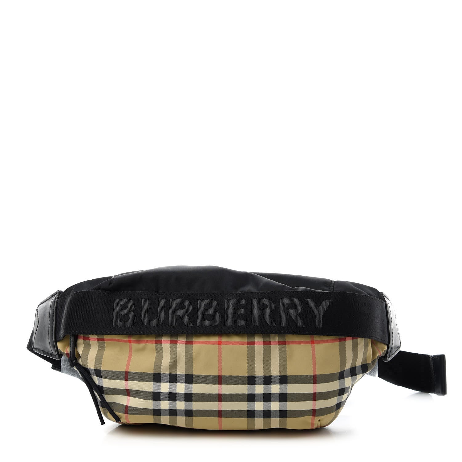 Burberry Nylon Vintage Check Sonny Bum Bag Archive Beige Black 1 of 10
