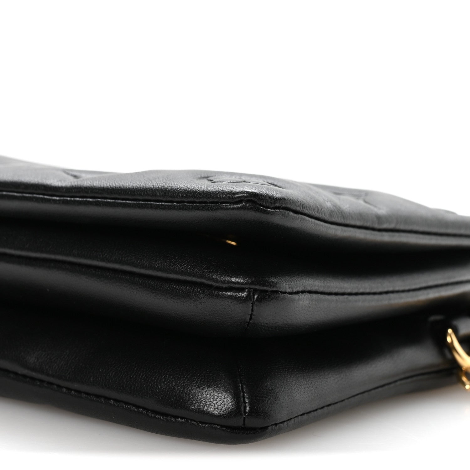Louis Vuitton Lambskin Embossed Monogram Pochette Coussin Black 9 of 10