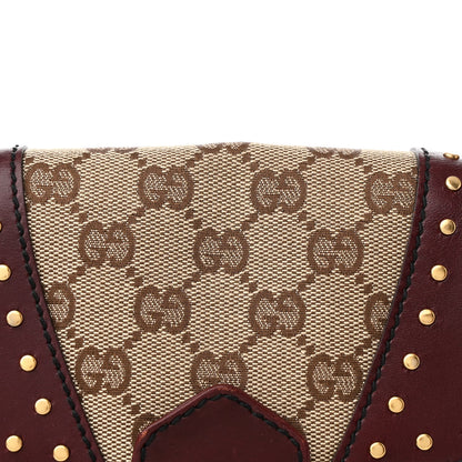 Gucci Monogram Horsebit Chain Studded Flap Burgundy 8 of 12