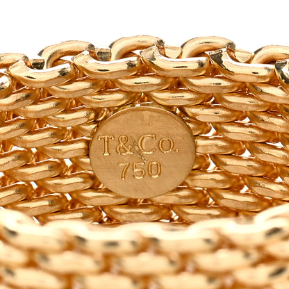 Tiffany 18K Yellow Gold Wide Somerset Mesh Ring 52 6 4 of 4